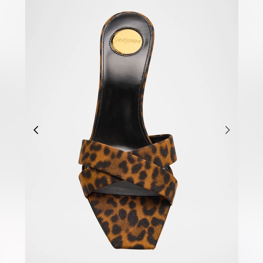 Saint Laurent Women's Jill Leopard Mules